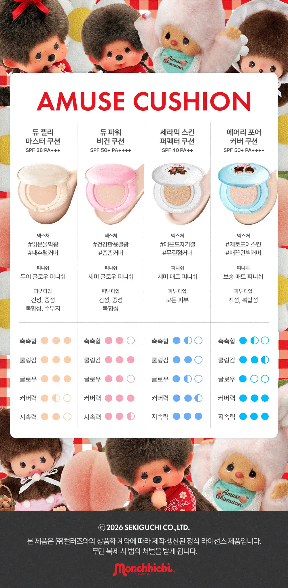 [몬치치 콜라보] 어뮤즈 세라믹 스킨 퍼펙터 쿠션 (리필+몬치치 헤어시트 증정) 상세페이지 16